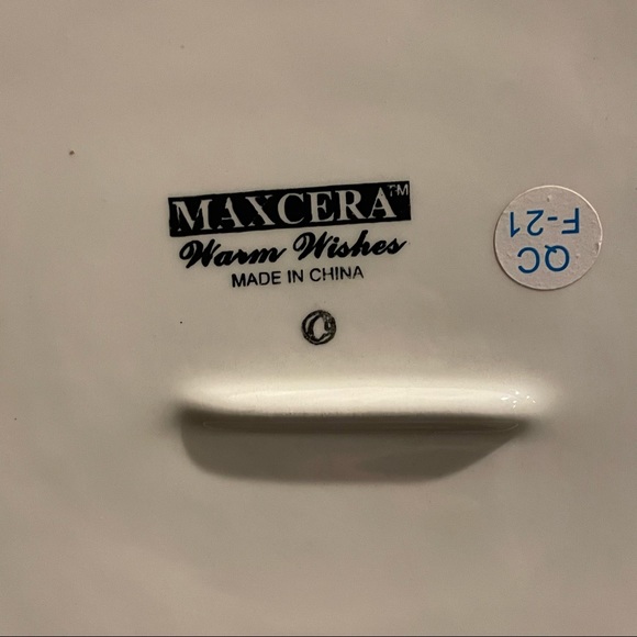 Maxcera “Warm Wishes” Plate/Creamer/Sugar Bowl Set - Seasons Greetings Cardinals - Picture 10 of 16